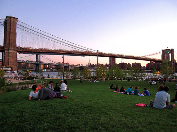 Brooklyn Bridge Park and its view of Manhattan